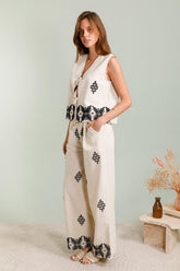 GG1085 Embroidered Trouser