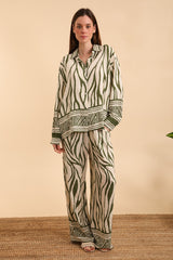 GG1088 Green Stripe Pants