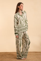 GG1089 Green Stripe Top