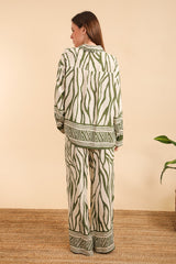 GG1089 Green Stripe Top