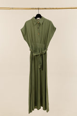 GG1077 Khaki Maxi Dress