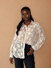 GG2015 Beige Floral Blouse