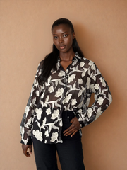 GG2016 BlacK Floral Blouse