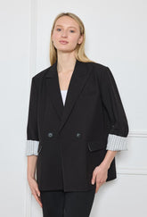 GG1019 Black Oversized Blazer