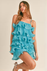 DD7064 Anna Ruffle Aqua Mini