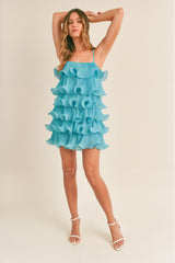 DD7064 Anna Ruffle Aqua Mini