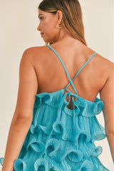 DD7064 Anna Ruffle Aqua Mini