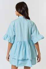DD4071 Sky Mini Shirt Dress
