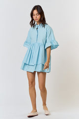 DD4071 Sky Mini Shirt Dress