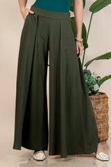 GG4036 Olive Wide Palazzo Pants
