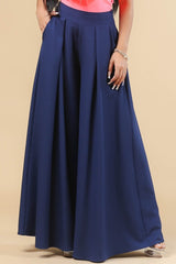 GG4035 Navy Wide Palazzo Pants