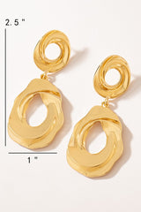 GG4147 Sculptural Ripple Drop Earrings