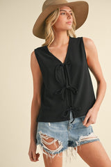 DD7007 Black Tie Top