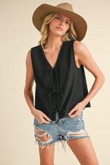 DD7007 Black Tie Top