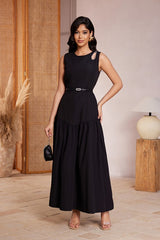 DD7018 Black Midi Dress