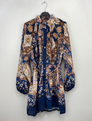 GG1067 Paisley Long Sleeve Dress