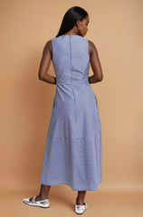 GG4017 V Neck Sleeveless Midi Dress