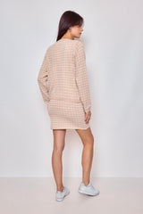 GG1032 Beige Square Cardigan
