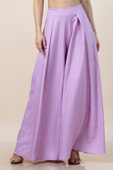 GG4032 Solace Striped Print Wide Leg Palazzo Pants