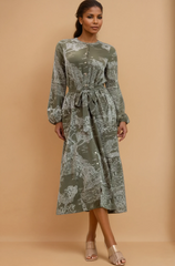 GG4006 Lake Village Print Midi Dress