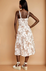 GG4031 Botanical Bustier Midi Dress