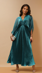 GG4042 Green Loose Fit Midi Dress