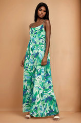 GG4024 Green Sleeveless Maxi Dress