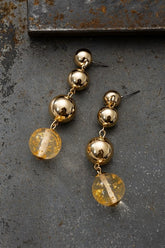 GG4145 Gold Ball Drop Earrings