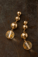 GG4145 Gold Ball Drop Earrings