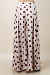 GG4038 Choco Polka Dot Wide Leg Palazzo Pants