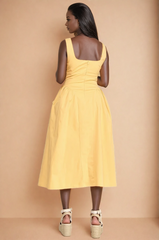 GG4028 Crinoline-lined Butter Midi Dress