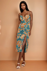 GG4025 Midi Dress With Lace-up Back