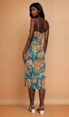 GG4025 Midi Dress With Lace-up Back