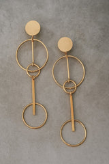 GG4146 Geometric Statement Earrings