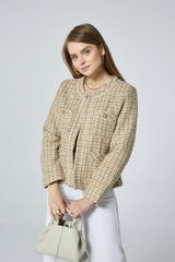 GG1034 Beige Tweed Jacket