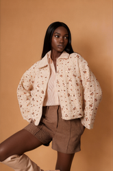 H1018 Beige Sequin Jacket