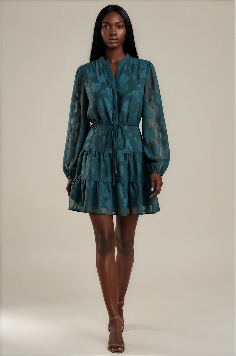 H3140 Hunter Green Mini Dress