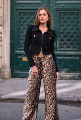 GG1039 Black Zip Cardigan