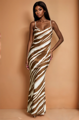 GG4052 Mocha/Ivory Slip Maxi