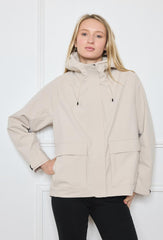 GG1016 Beige Raincoat Jacket