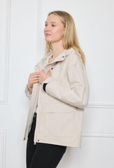 GG1016 Beige Raincoat Jacket