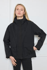 GG1017 Black Raincoat Jacket