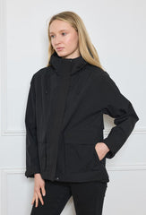 GG1017 Black Raincoat Jacket