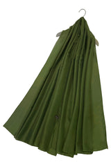 EE204 Khaki Plain Silk Scarf