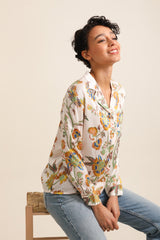 GG1094 Yellow Floral Blouse