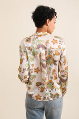 GG1094 Yellow Floral Blouse