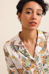 GG1094 Yellow Floral Blouse