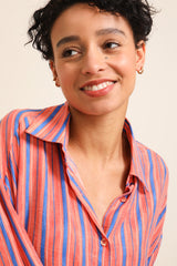 GG1095 Pink Strip Blouse