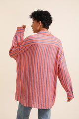 GG1095 Pink Strip Blouse