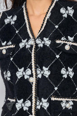 GG1040 Knitted Bow Detail Vest